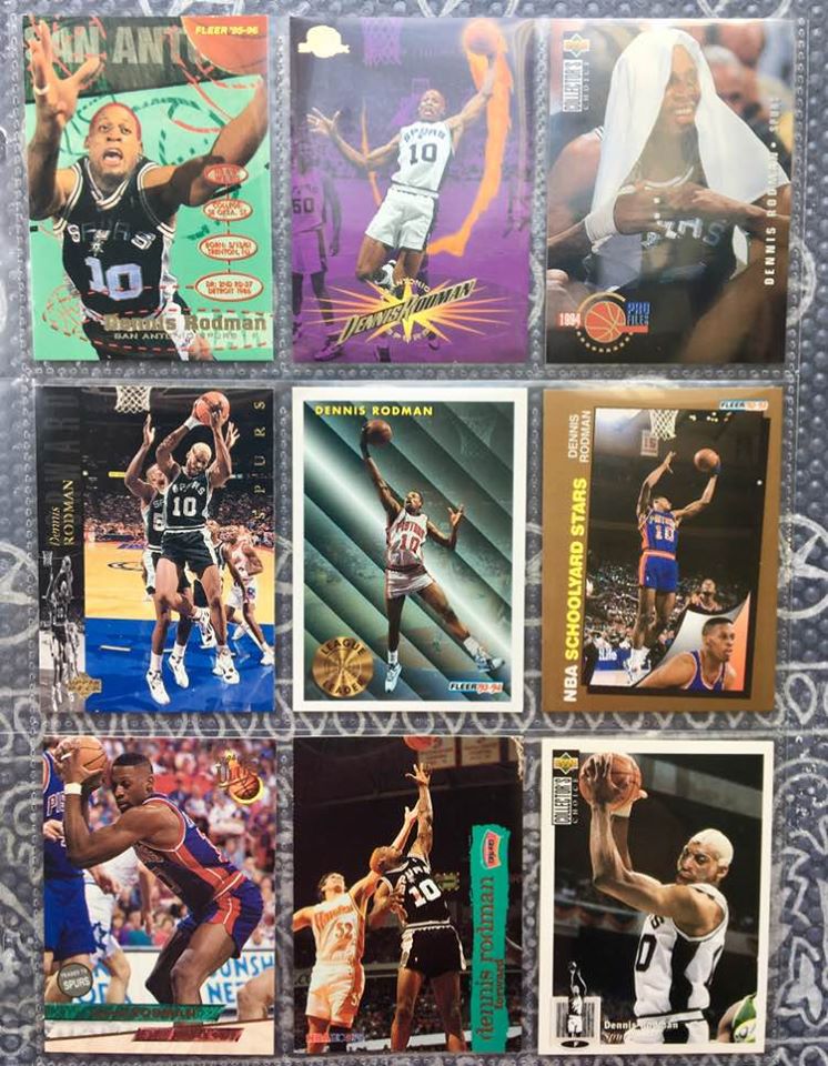 Dennis Rodman nba basketball bulk cards x 25 bulls pistons rare