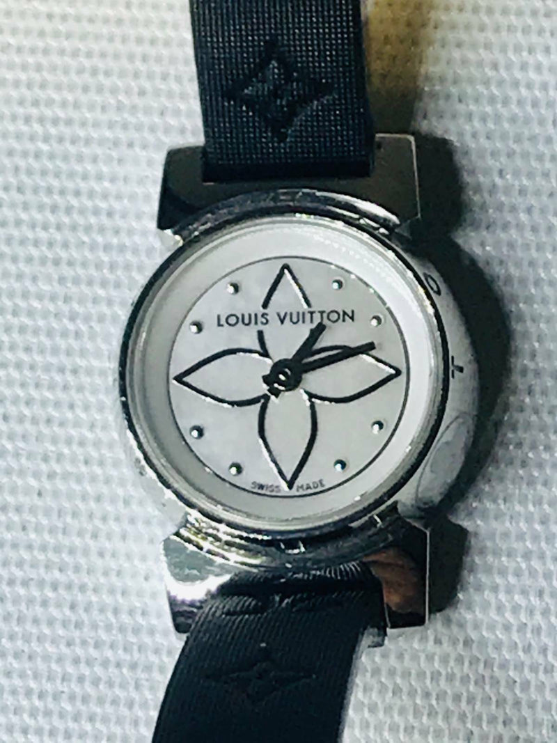Used Louis Vuitton ladies wrist watch Tambour XS Bijou Blanch Genuine