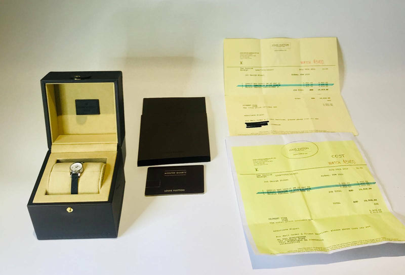 Used Louis Vuitton ladies wrist watch Tambour XS Bijou Blanch Genuine