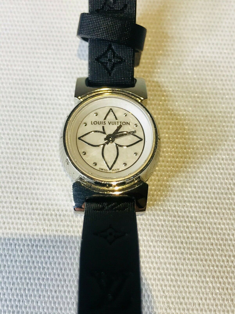 Used Louis Vuitton ladies wrist watch Tambour XS Bijou Blanch Genuine