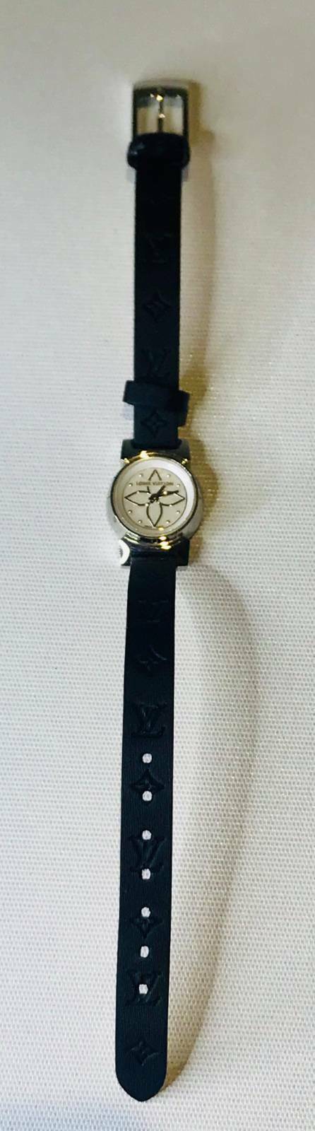 Used Louis Vuitton ladies wrist watch Tambour XS Bijou Blanch Genuine