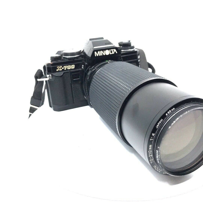 Minolta 35mm SLR x-700 film camera with 2 zoom macro lens 70-210mm 35-70mm