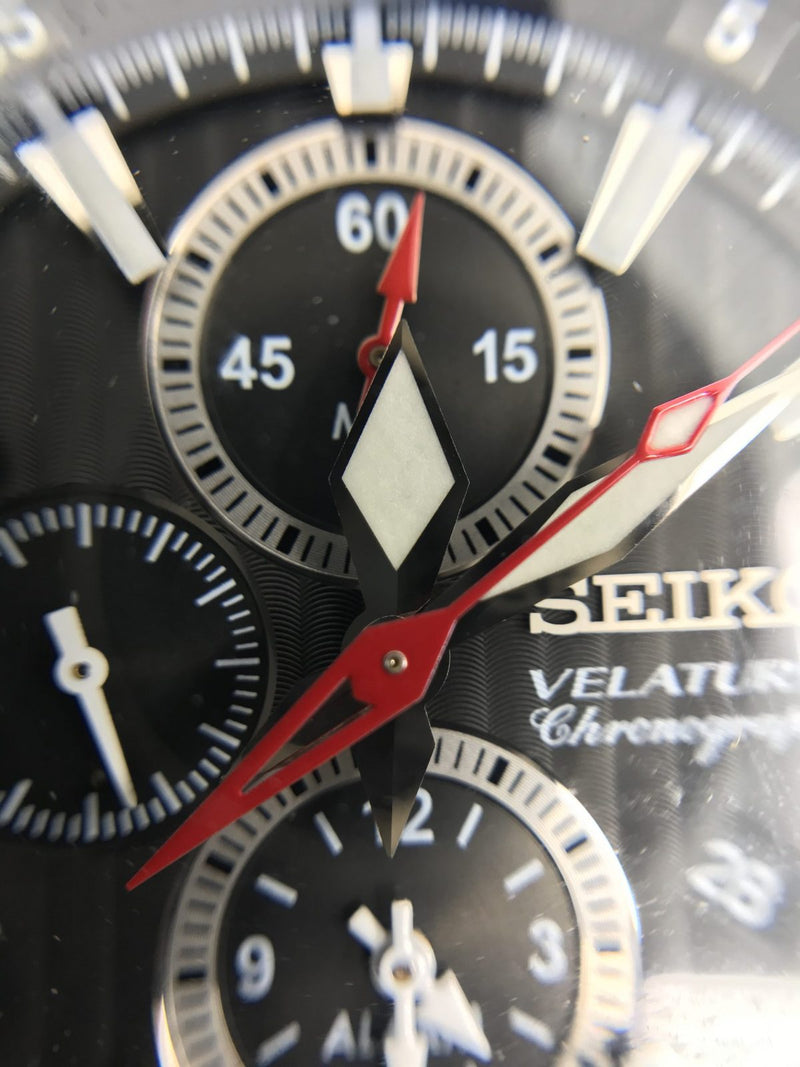 58 Seiko Velatura watch used chronograph quartz stainless steel date 