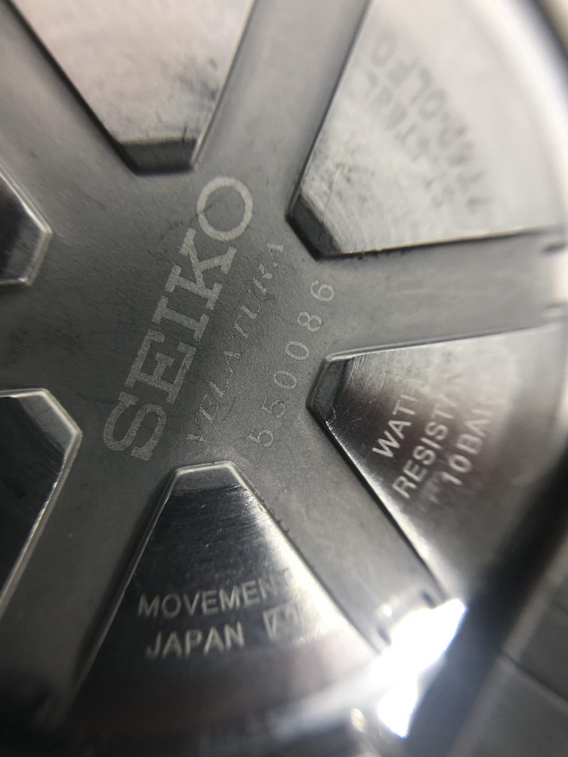 58 Seiko Velatura watch used chronograph quartz stainless steel date 