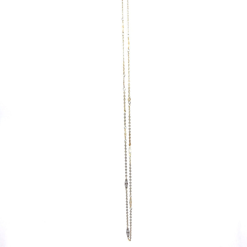 18ct gold solid flat link cable chain necklace 10.7g 88cm vintage italy made