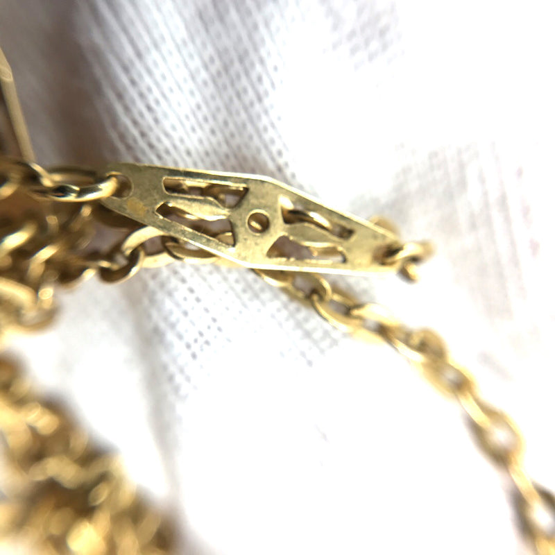 18ct gold solid flat link cable chain necklace 10.7g 88cm vintage italy made