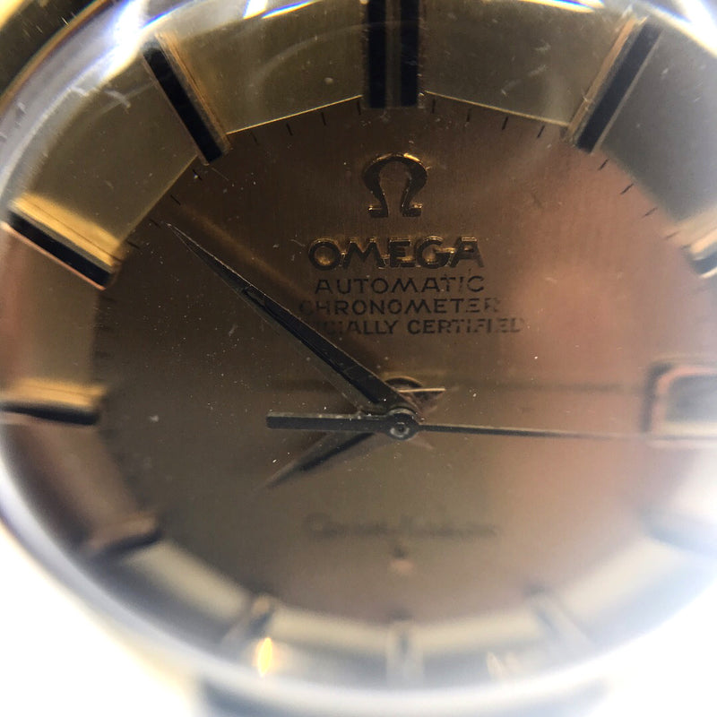 Pie Pan Omega 18K gold constellation mens wrist watch vintage rare restored serviced automatic 1960s 24 Jewels