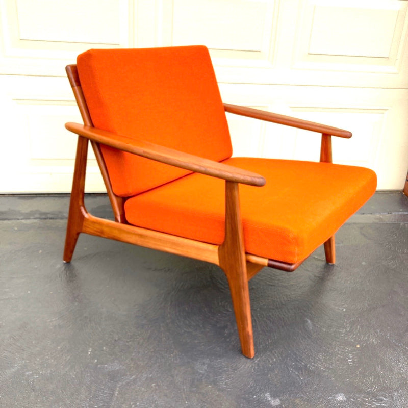 Parker rattan low armchair genuine 1960s restored MCM blackwood