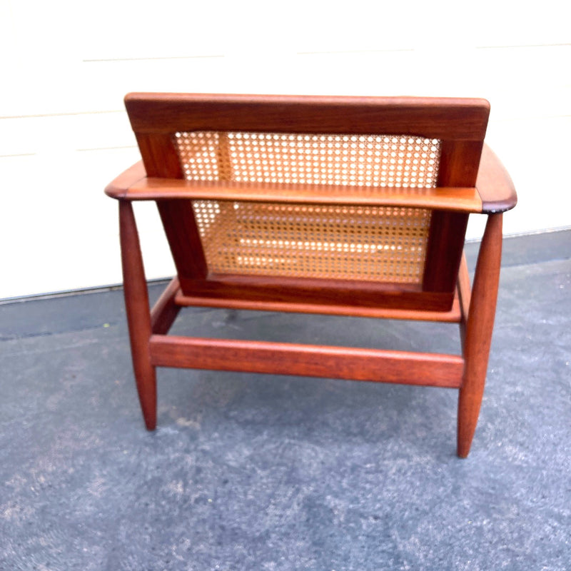 Rare Parker low line wraparound armchair genuine 1960s restored MCM rattan