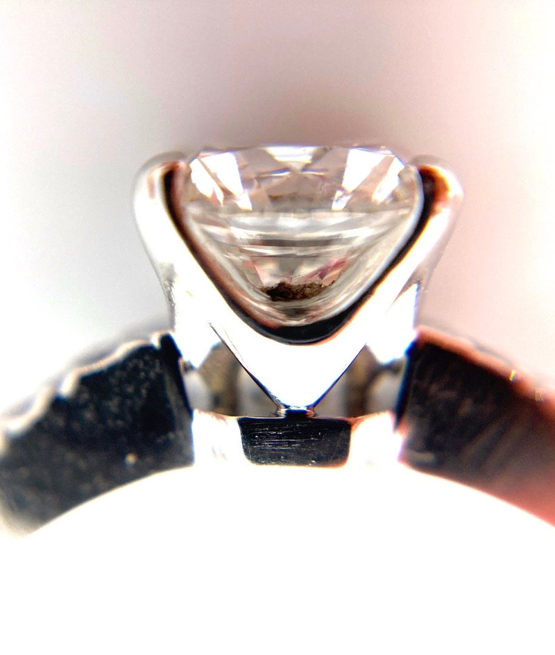 Tiffany & Co Novo Platinum diamond engagement ring matching brilliant cut diamond wedding ring