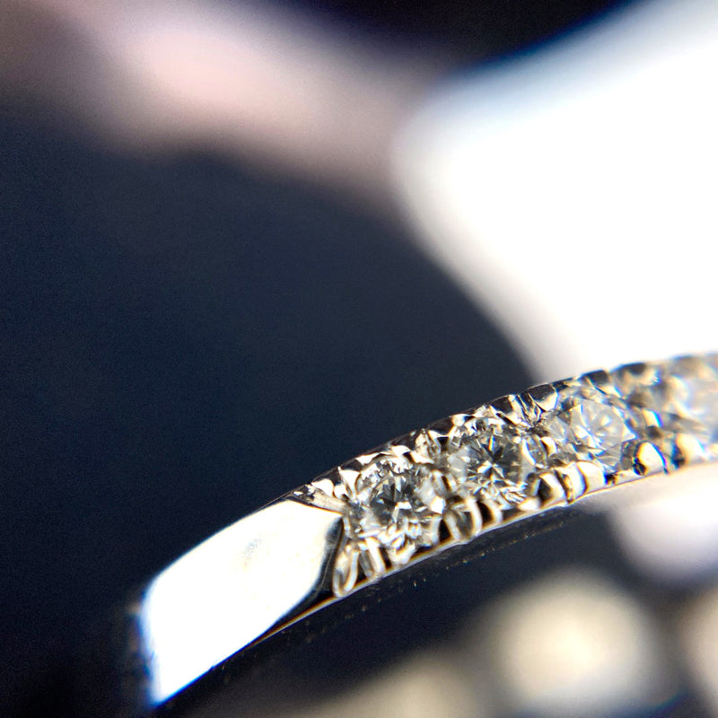 Tiffany & Co Novo Platinum diamond engagement ring matching brilliant cut diamond wedding ring