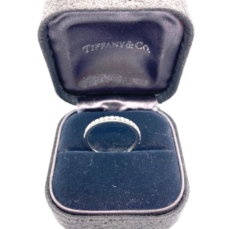 Tiffany & Co Novo Platinum diamond engagement ring matching brilliant cut diamond wedding ring