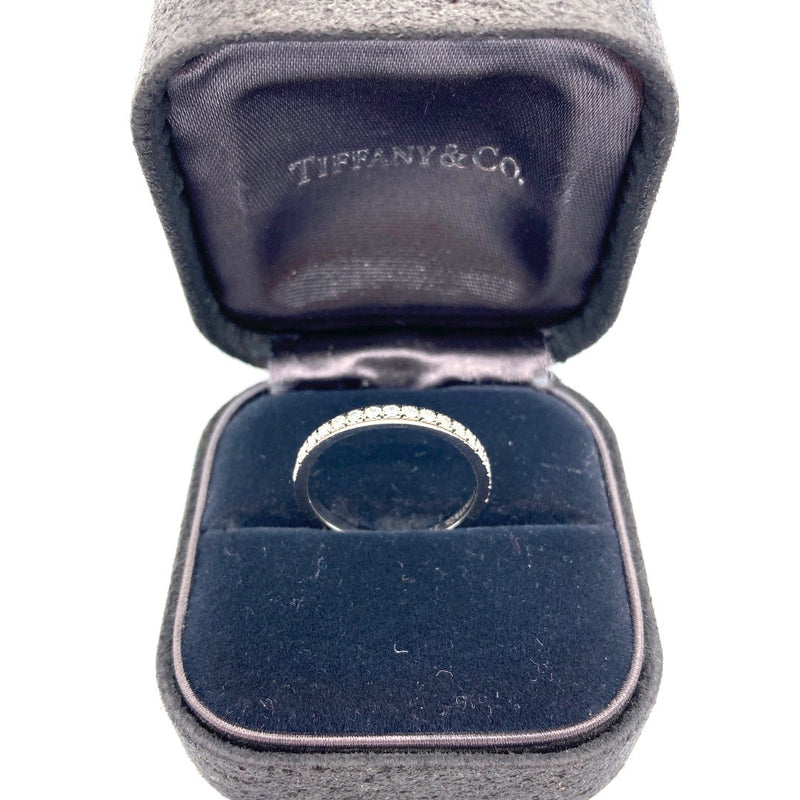 Tiffany & Co Novo Platinum diamond engagement ring matching brilliant cut diamond wedding ring