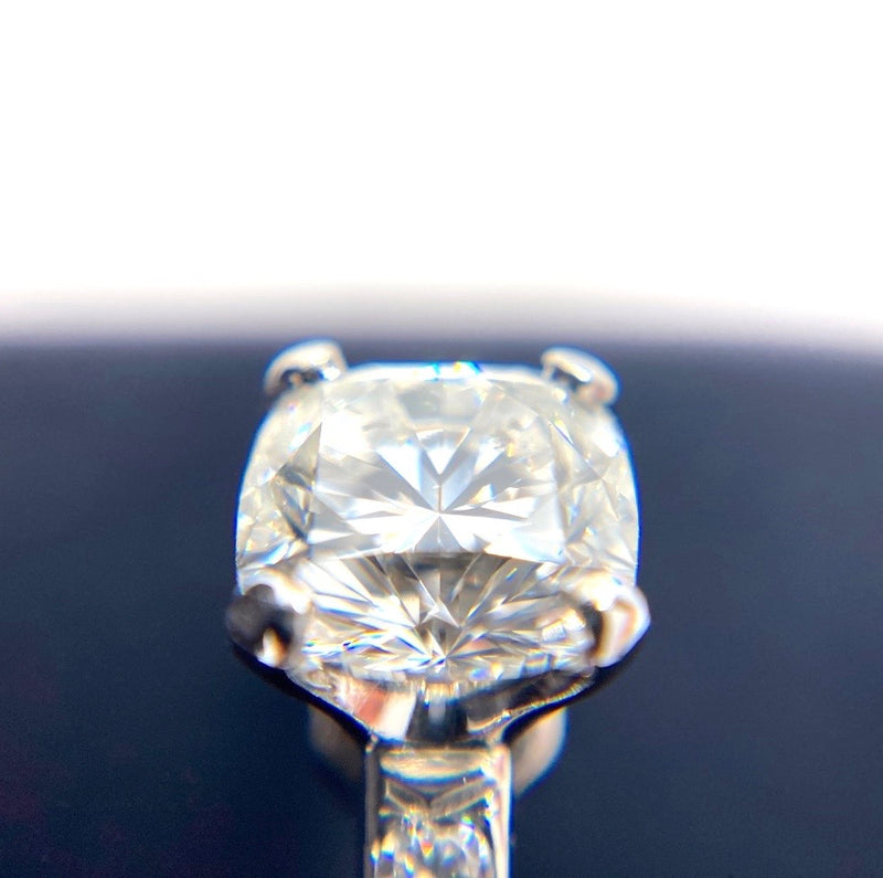 Tiffany & Co Novo Platinum diamond engagement ring matching brilliant cut diamond wedding ring