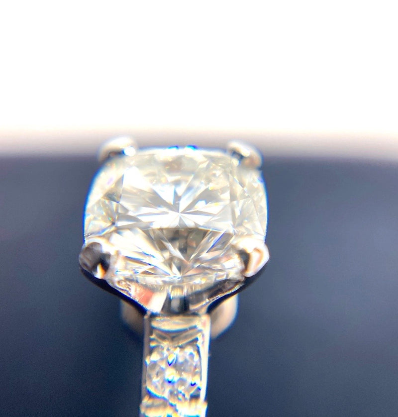 Tiffany & Co Novo Platinum diamond engagement ring matching brilliant cut diamond wedding ring