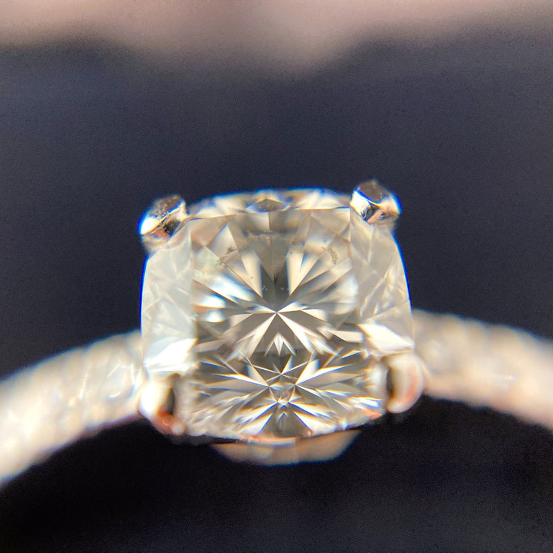 Tiffany & Co Novo Platinum diamond engagement ring matching brilliant cut diamond wedding ring