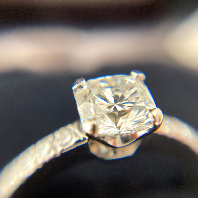 Tiffany & Co Novo Platinum diamond engagement ring matching brilliant cut diamond wedding ring