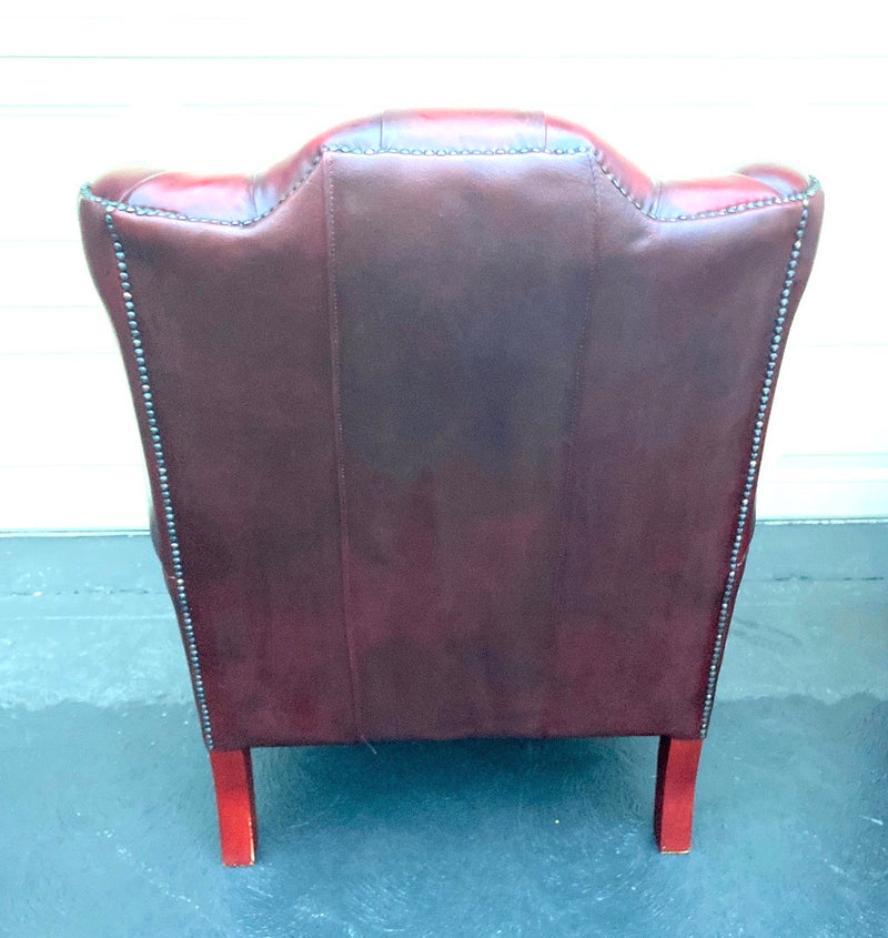 Vintage Chesterfield Leather Ox Blood Gascoigne 4 piece lounge suite restored