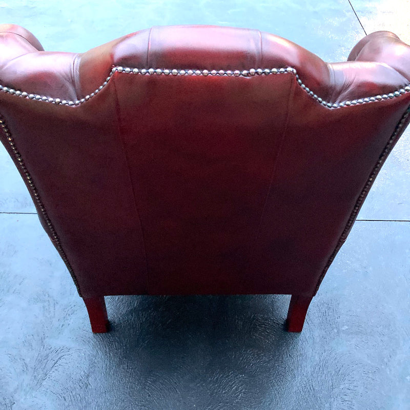Vintage Chesterfield Leather Ox Blood Gascoigne 4 piece lounge suite restored