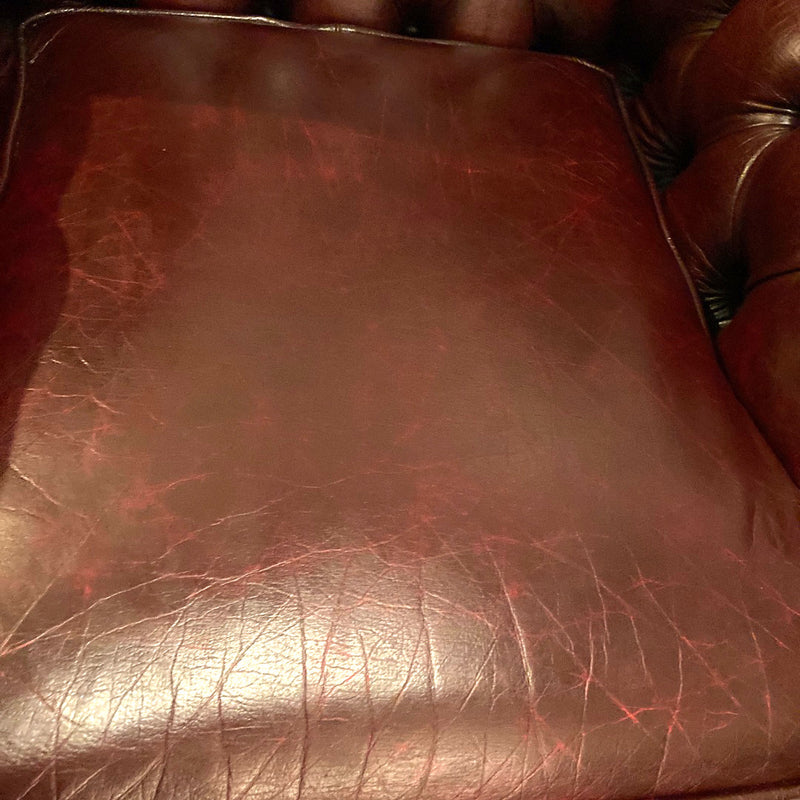Vintage Chesterfield Leather Ox Blood Gascoigne 4 piece lounge suite restored