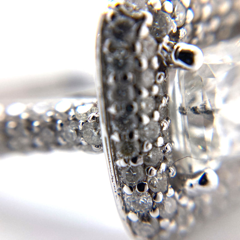 Princess cut diamond ring weight 2 carat white gold 18ct evaluation 34k