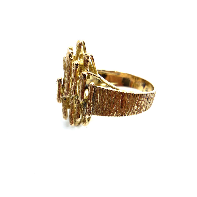 14ct solid gold mid century unisex ring Size N Game of thrones 1970s