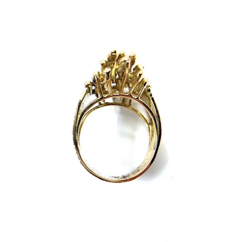 14ct solid gold mid century unisex ring Size N Game of thrones 1970s