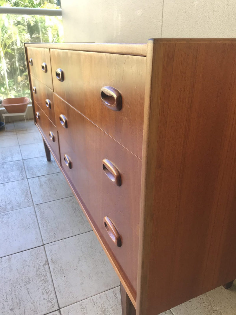 Parker 6 drawer dresser table Sideboard buffet 1960s Nordic vintage mcm Restored