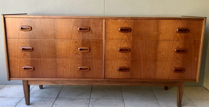 Parker 6 drawer dresser table Sideboard buffet 1960s Nordic vintage mcm Restored