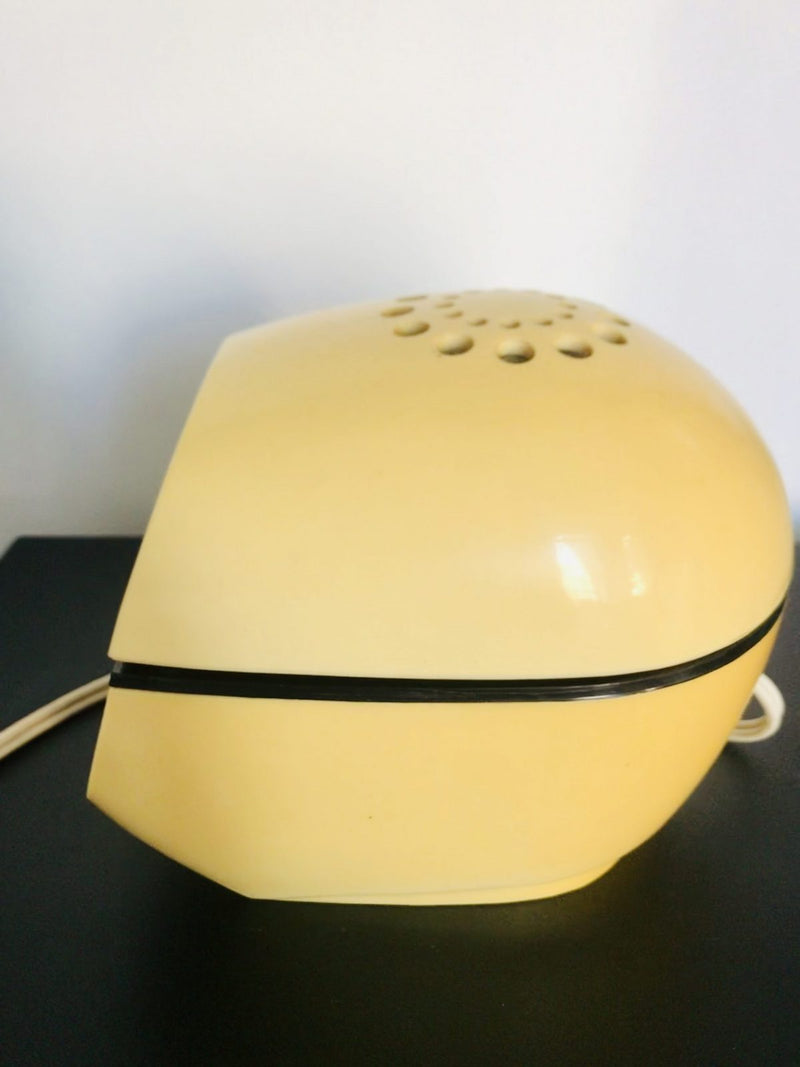 Timco Led Clock Radio Space Lamp Ivory Black 1970s retro Hong Kong