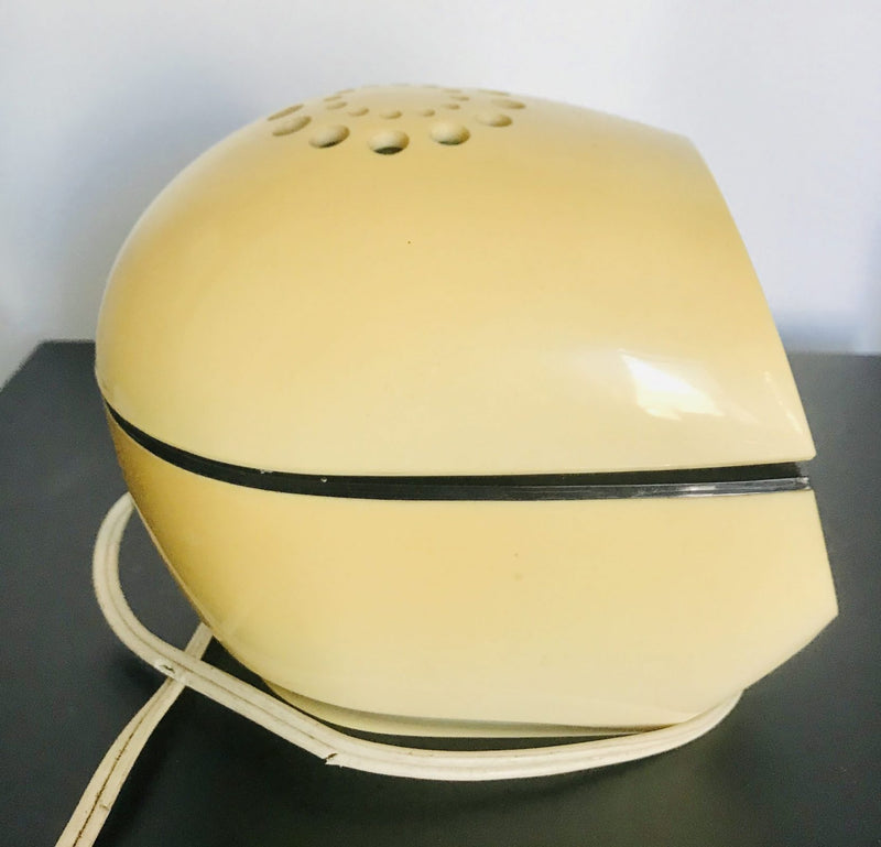 Timco Led Clock Radio Space Lamp Ivory Black 1970s retro Hong Kong